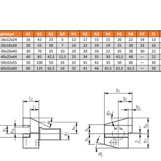 Резцедержатель VDI B3-60x32x60 STARDA
