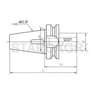 Оправка фрезерная MAS403 BT40-MTA4-135 STARDA