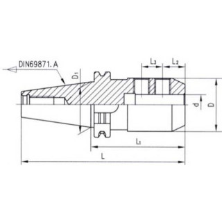 Оправка Weldon SK/DIN 69871 SK40-SL6-100 STARDA