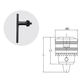 Патрон сверлильный DJ-09802-J2516L ПС16B16
